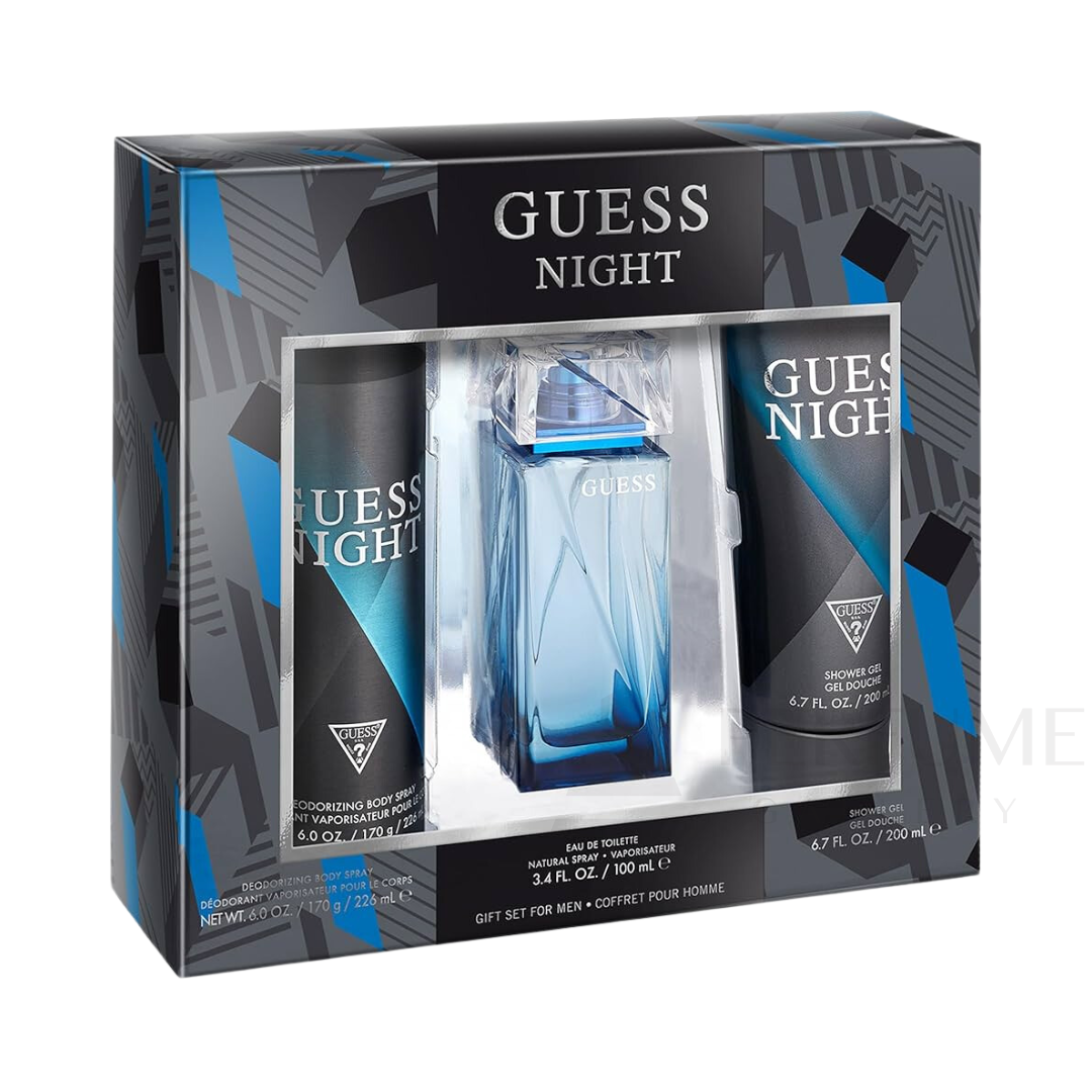 Guess Night Eau De Toilette For Men 100ML 3Pcs Set