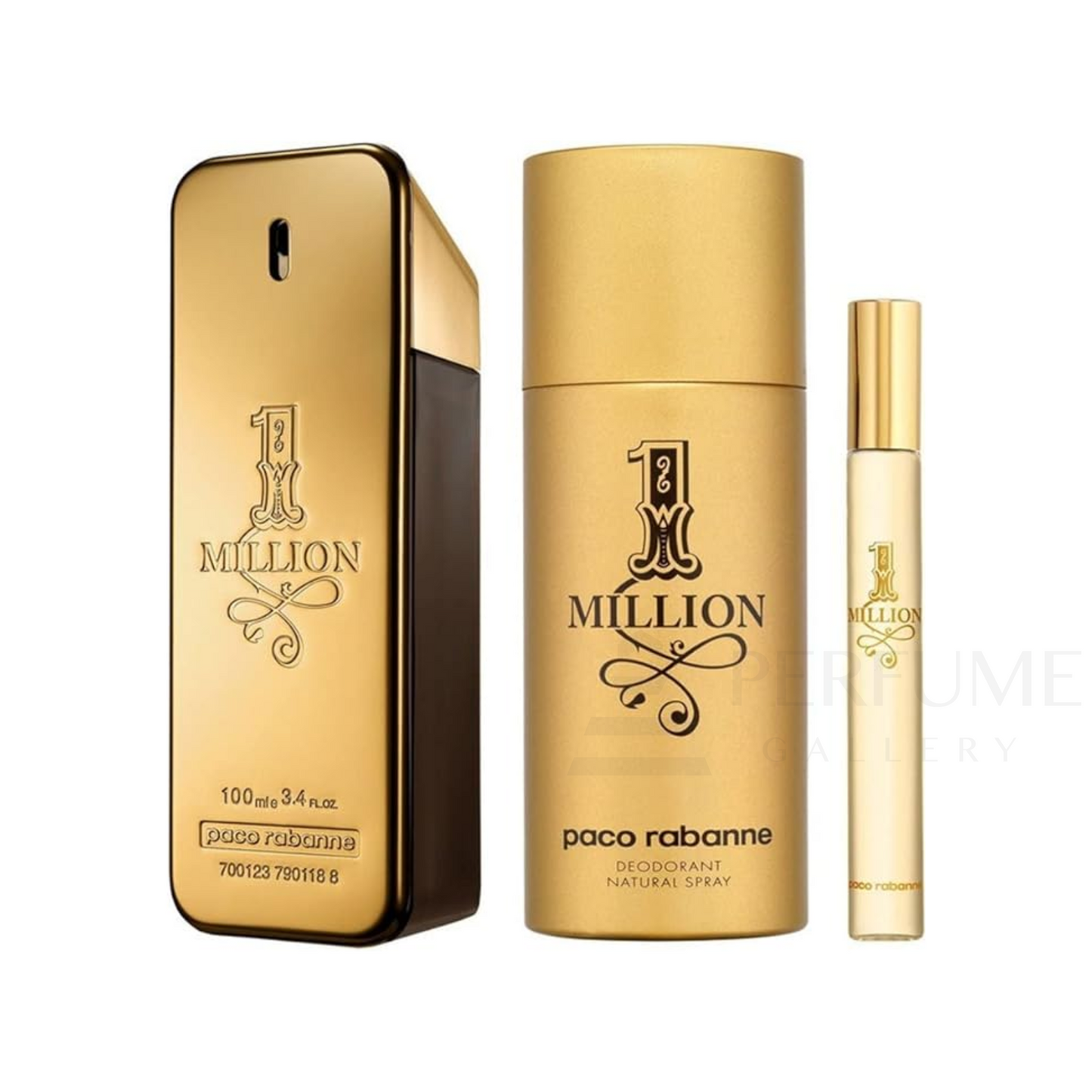 Paco Rabanne 1 Million Parfum Eau De Toilette for Men 3Pcs Gift Set