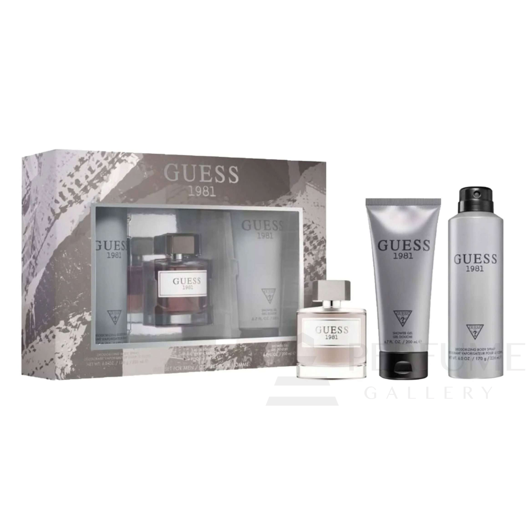 Guess 1981 Homme Eau De Toilette For Men 100ML 3Pcs Set