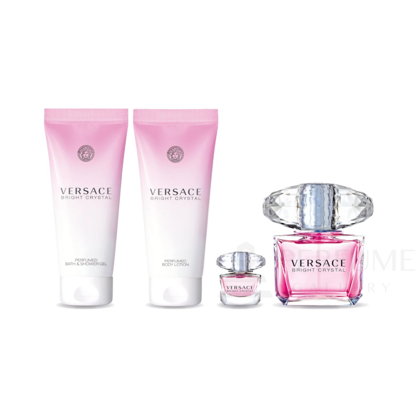 Versace Bright Crystal Eau De Toilette for Women 4 Pcs Gift Set