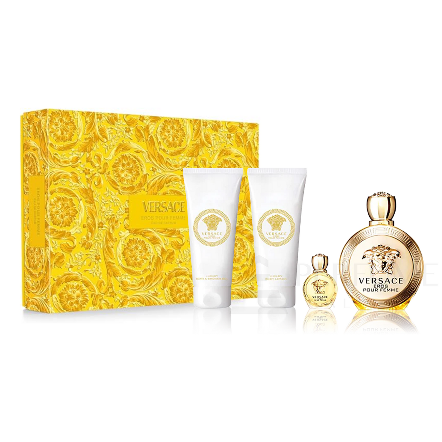Versace Eros Pour Femme Eau De Parfum for Women 4 Pcs Gift Set