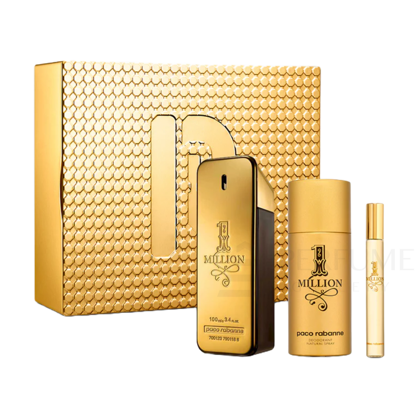 Paco Rabanne 1 Million Parfum Eau De Toilette for Men 3Pcs Gift Set