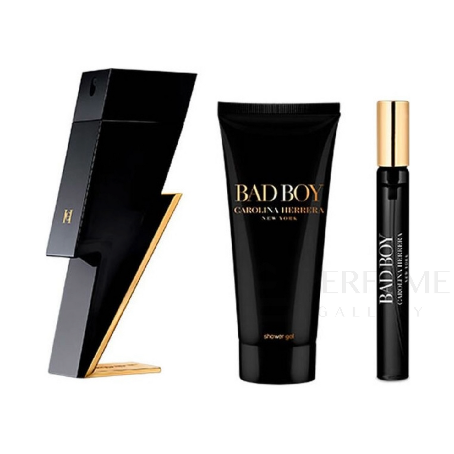 Carolina Herrera Bad Boy Eau De Toilette 3Pcs Gift Set For Men